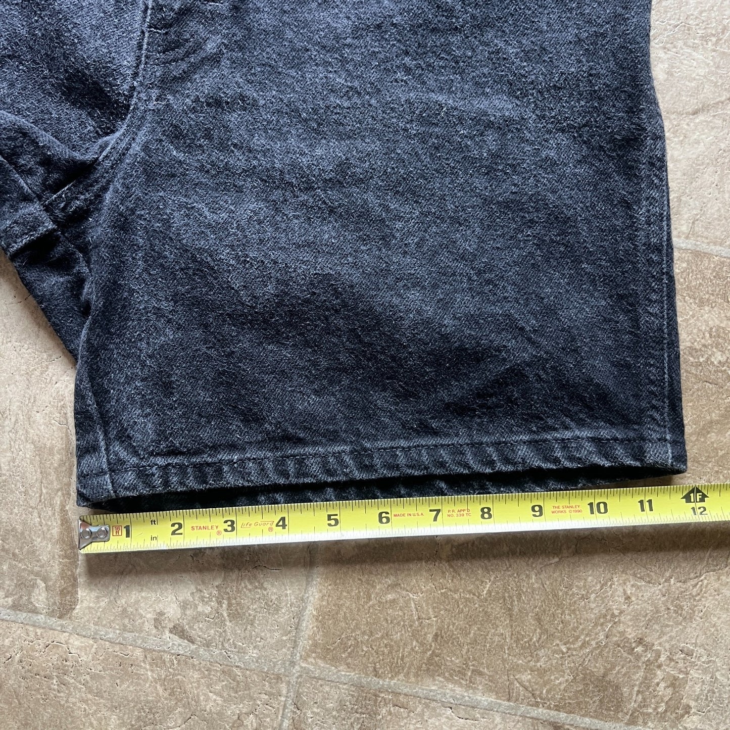 Vtg 90s Gitano Black Denim Shorts 10 High Waisted Festival Indie Goth Punk Rock