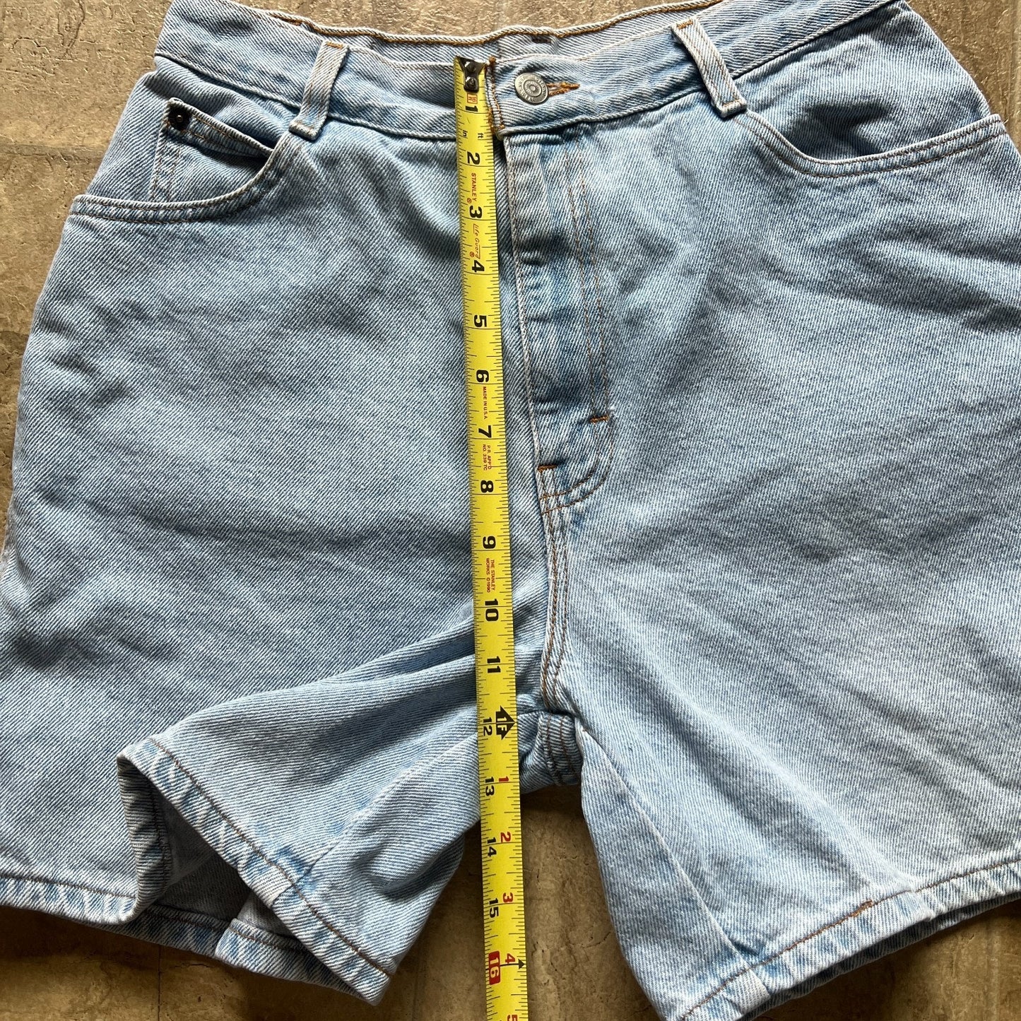 Vtg 90s Gitano Denim Shorts 10 High Waisted Light Wash Festival Indie Classic