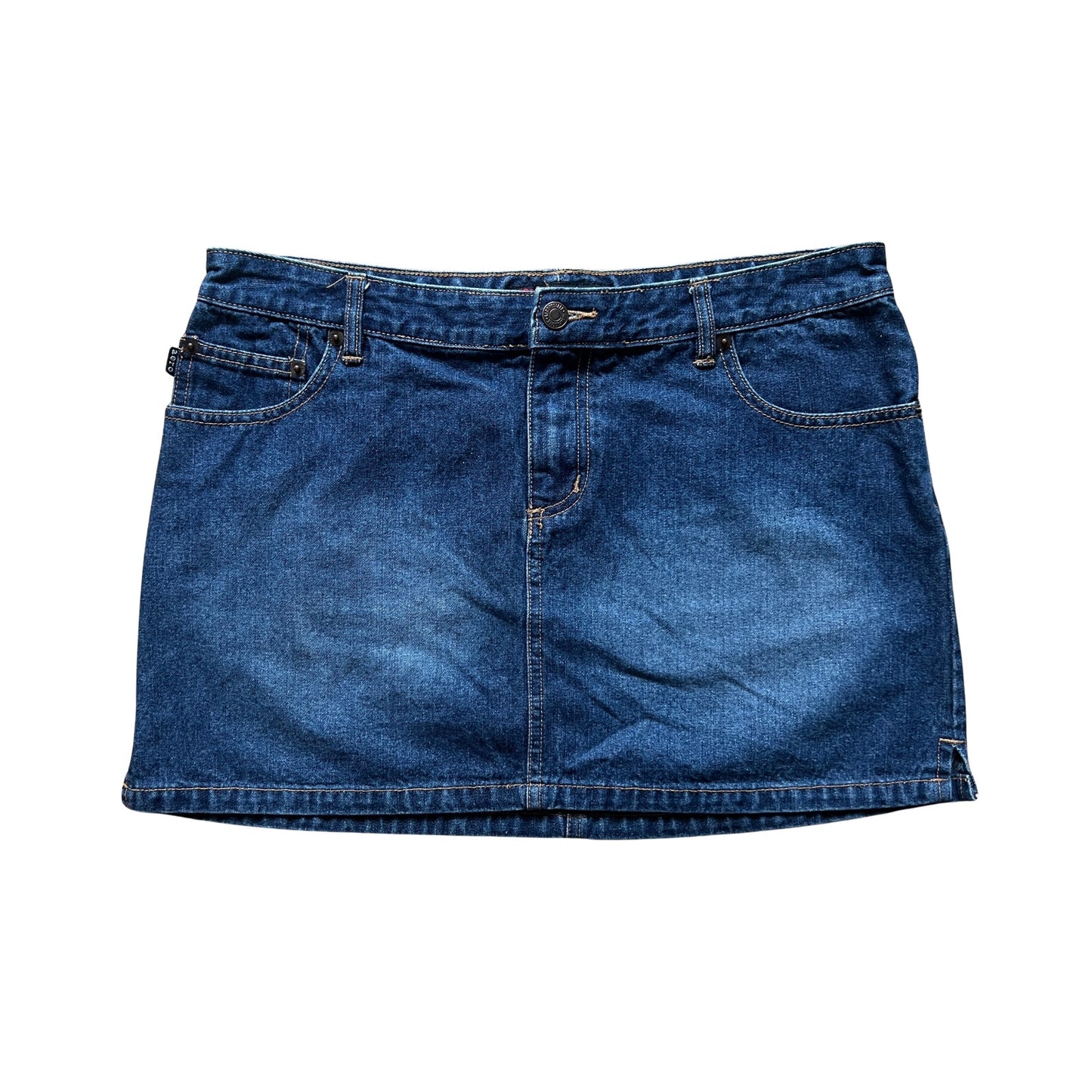 Vintage Y2k Aeropostale Denim Mini Skirt 9/10 Festival Indie Baddie Classic Boho