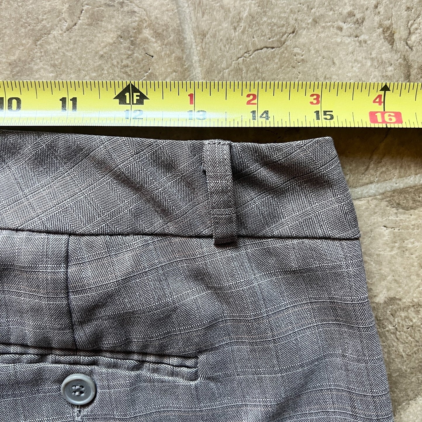 Vtg Y2K New York & Co Cropped Dress Pants 6 Taupe Plaid Office Siren Work Formal