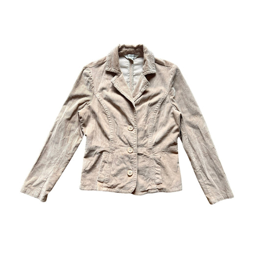 St. John's Bay Womens Corduroy Jacket Size Petite S Tan Button Front