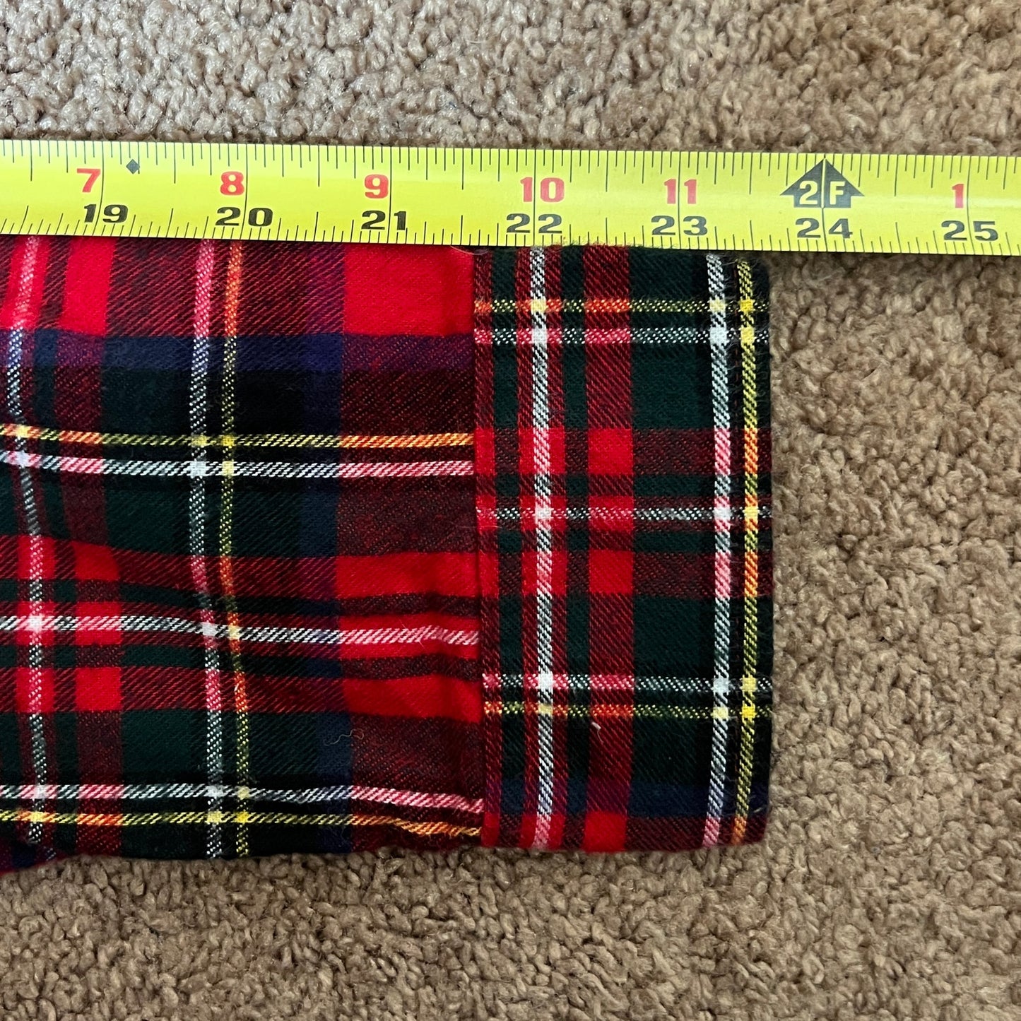 L.L. Bean Womens Scotch Plaid Flannel Shirt M Red Holiday Christmas Classic Cabincore