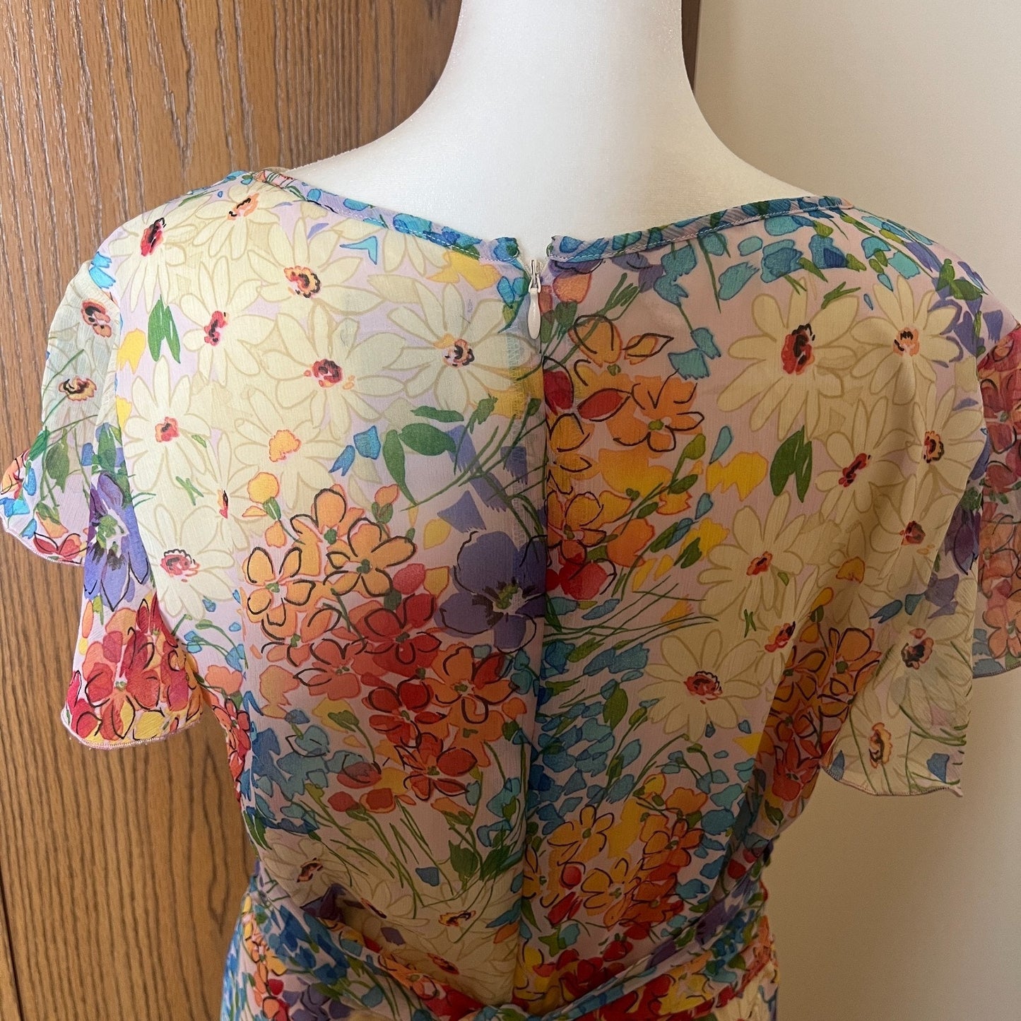 Vtg 90s K Studio Collection Floral Maxi Dress 12 Artsy Romantic Feminine Formal
