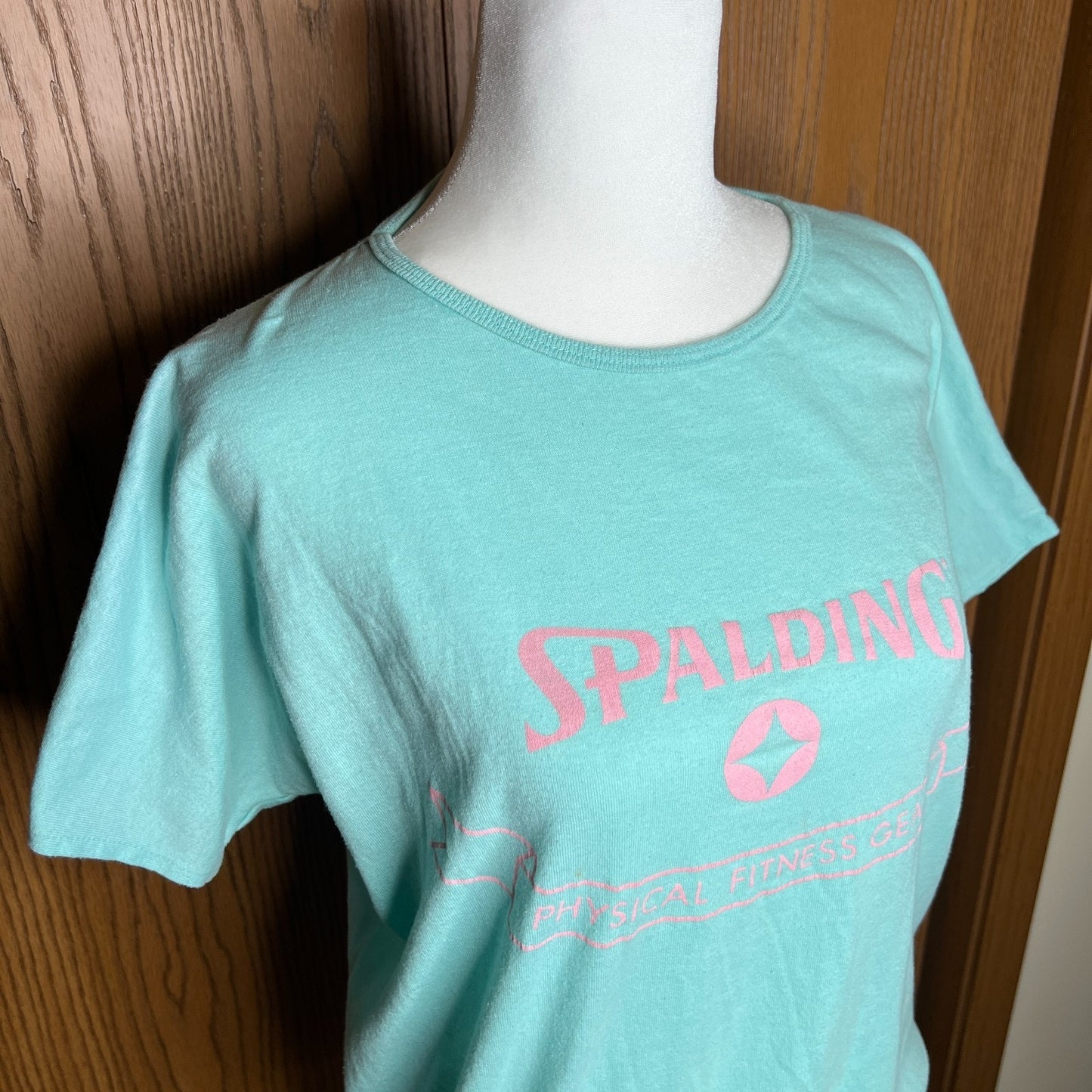 Vintage 90s Spalding Graphic T-Shirt Tennis Sporty Athleisure Gym Preppy Workout