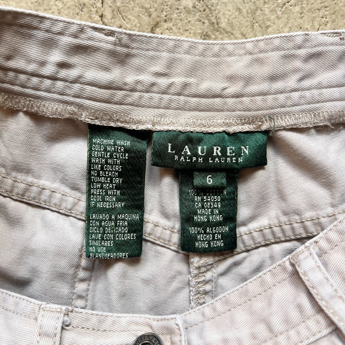Vtg 90s Lauren Ralph Lauren Cargo Pants 6 Outdoor Utility Classic Minimalist