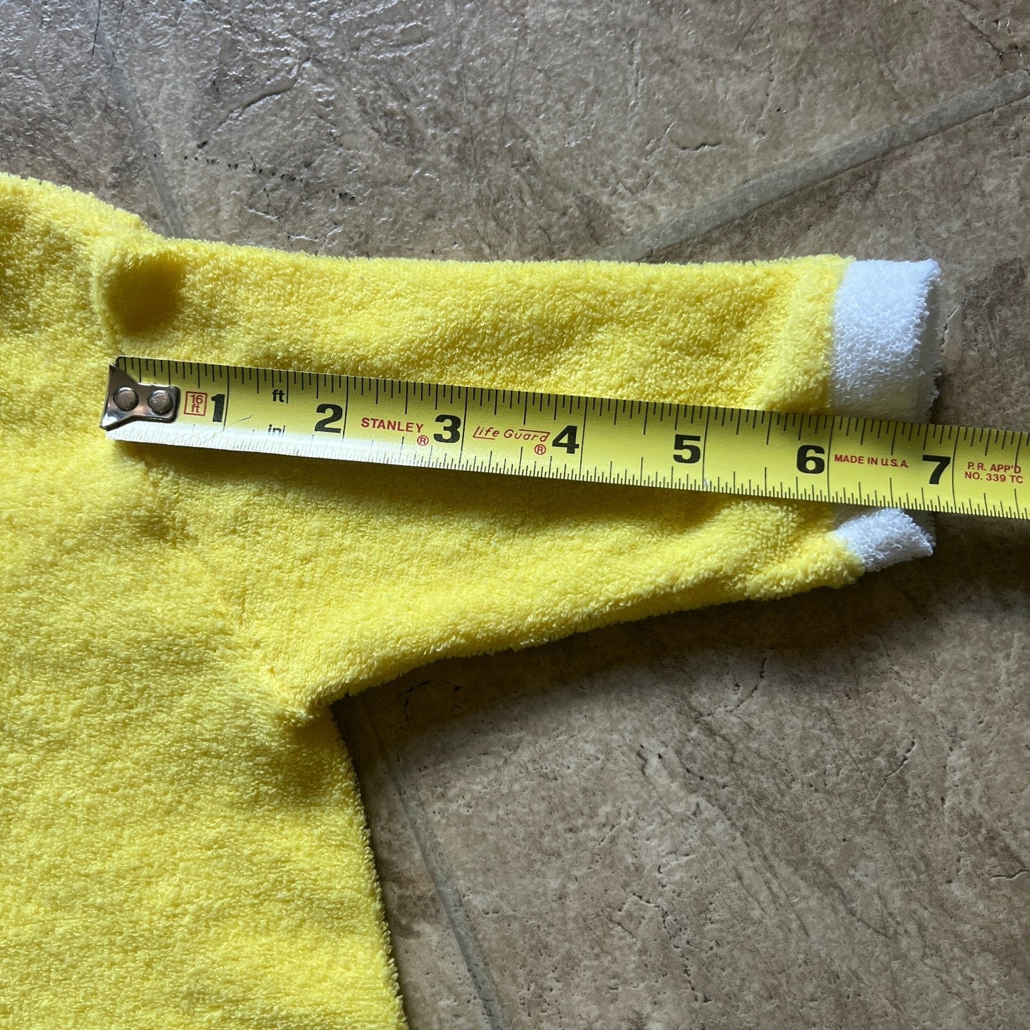 Vtg Terrycloth Sleeper Sunny Yellow Embroidered Dinosaur Retro Kidcore Kitschy