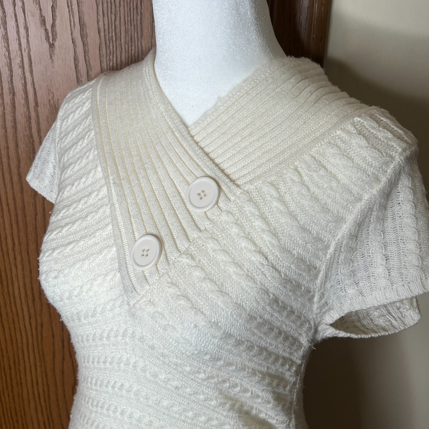 Womens Cable Knit Sweater Dress Y2K Coquette Soft Girl Feminine Angel Holiday