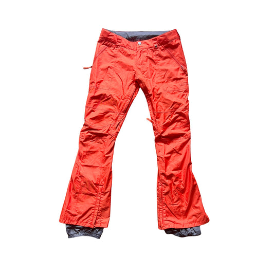 Burton Womens Dryride Ski Snowboarding Pants Size M Indulgence Fever Orange Insulated Waterproof