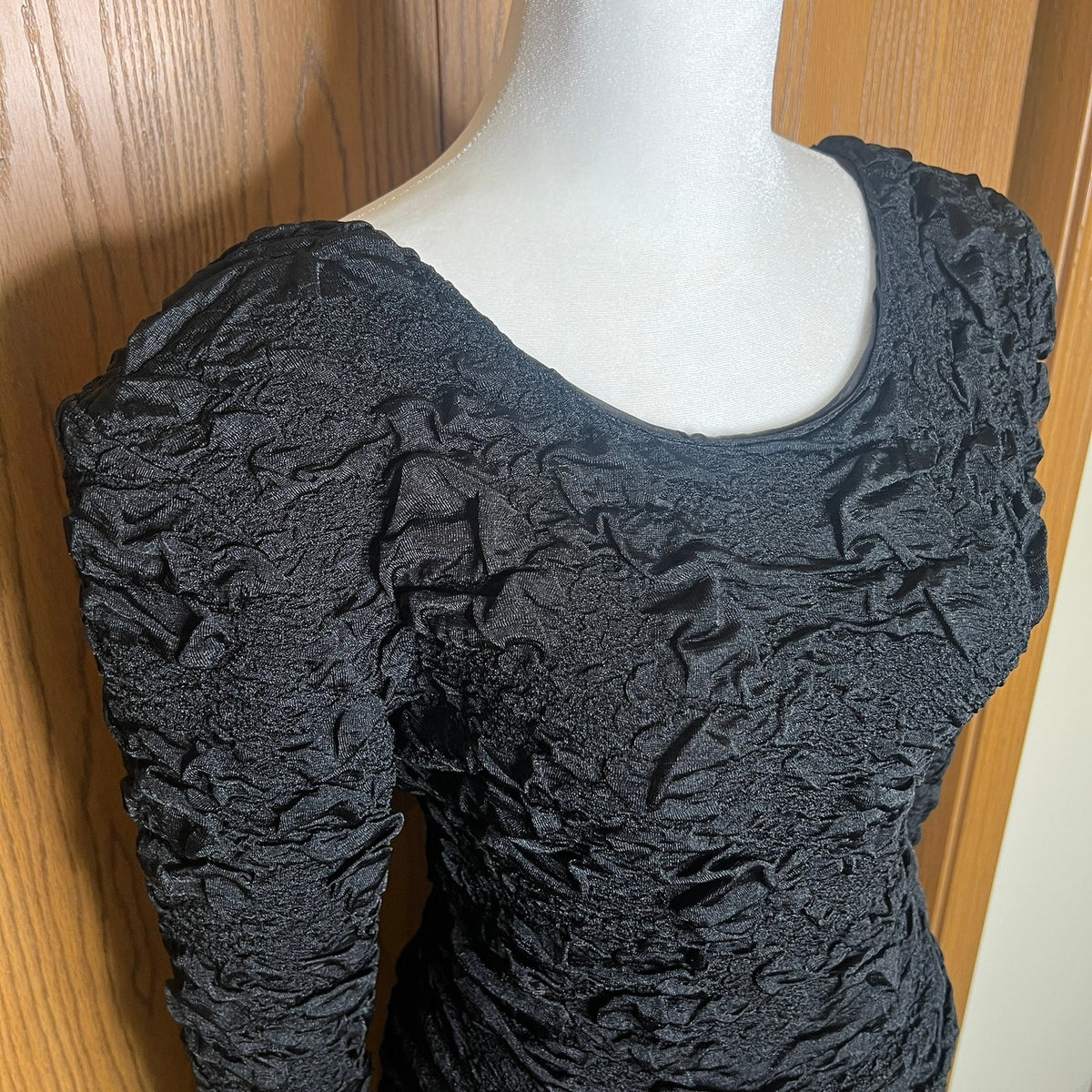 Vtg 80s Frederick's of Hollywood Dress Lace Bow Drop Waist Witchy Goth Halloween