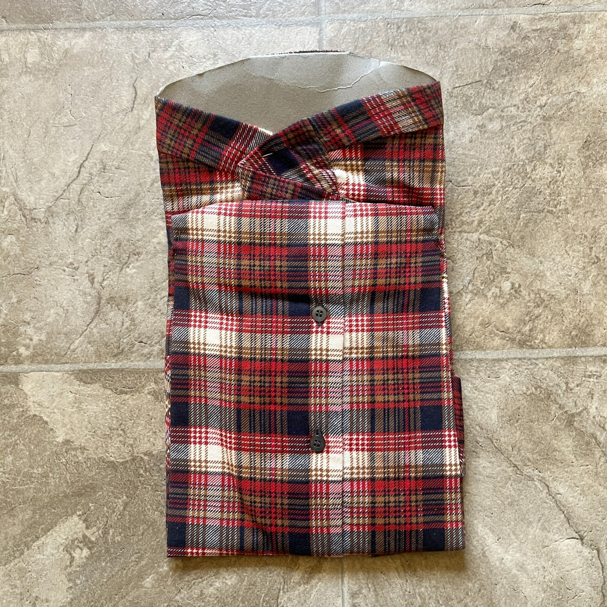 Vintage 60s Pelham Flannel Shirt Boys 14 Plaid Flannel Deadstock Autumn Classic