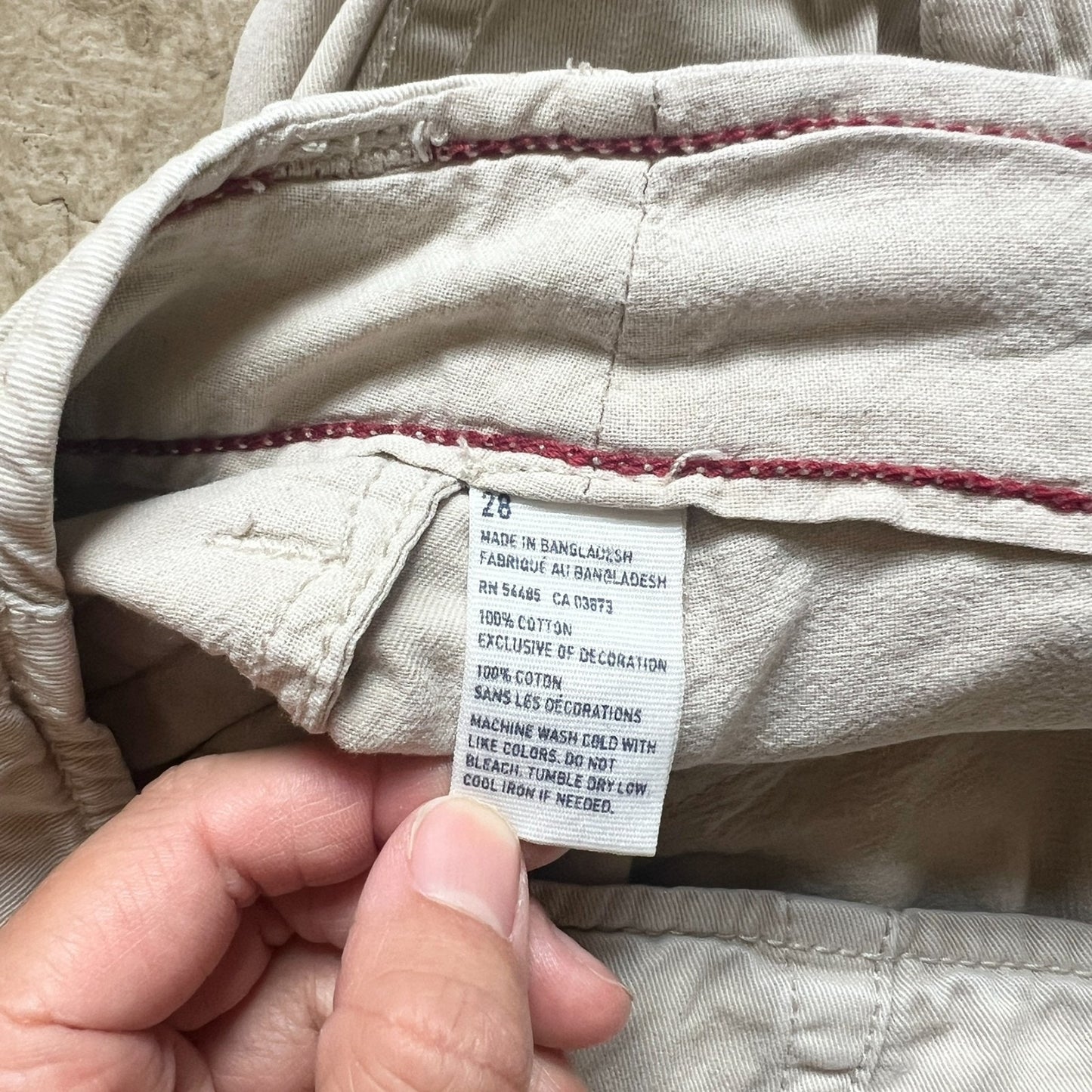 American Eagle Mens Cargo Shorts 28 Beige Baggy Skater Grunge