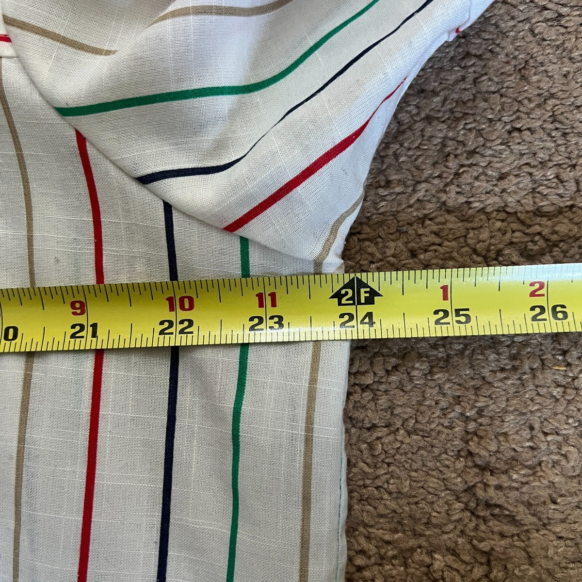 Vtg 70s Mens Mixed Striped Button-up Shirt Classic Coastal Resort Vacation Camp