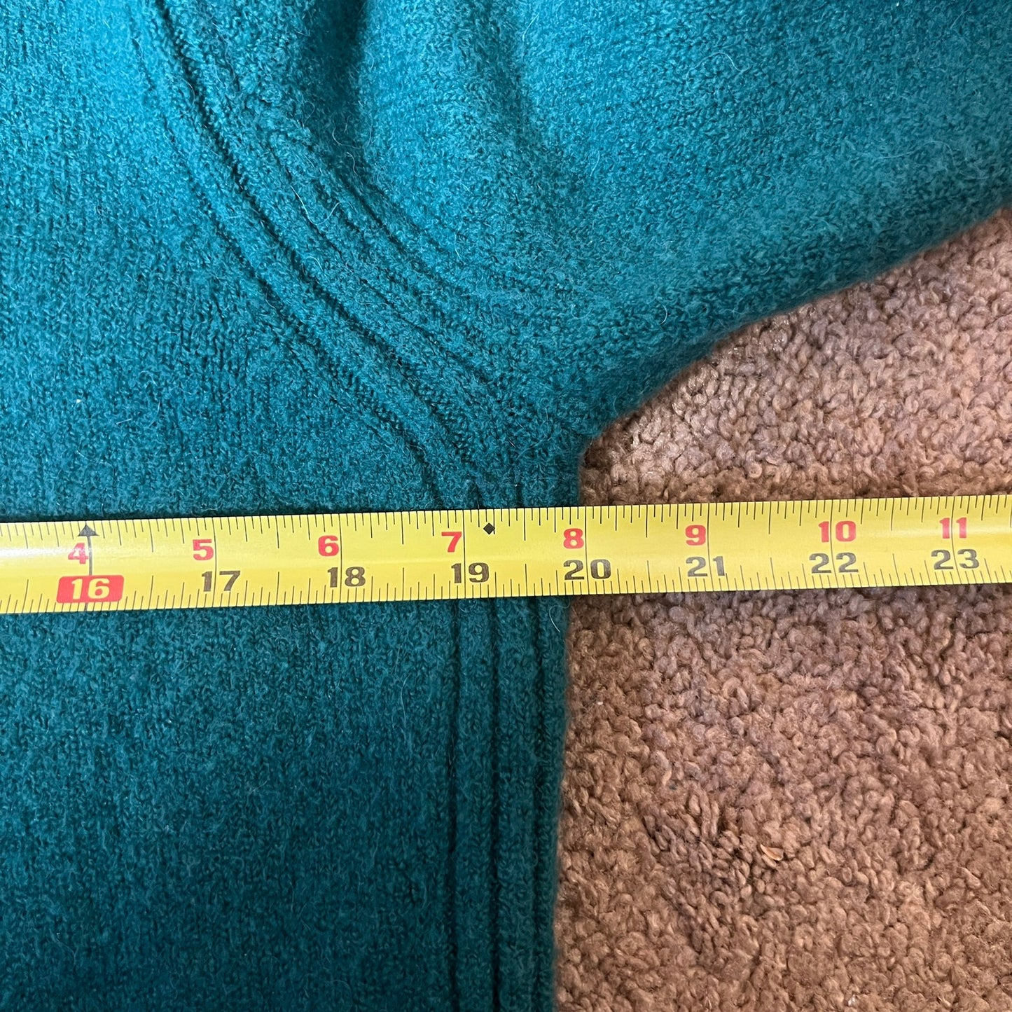 J. Crew Turtleneck Sweater Size L Teal Green Merino Alpaca Blend Christmas Holiday Preppy