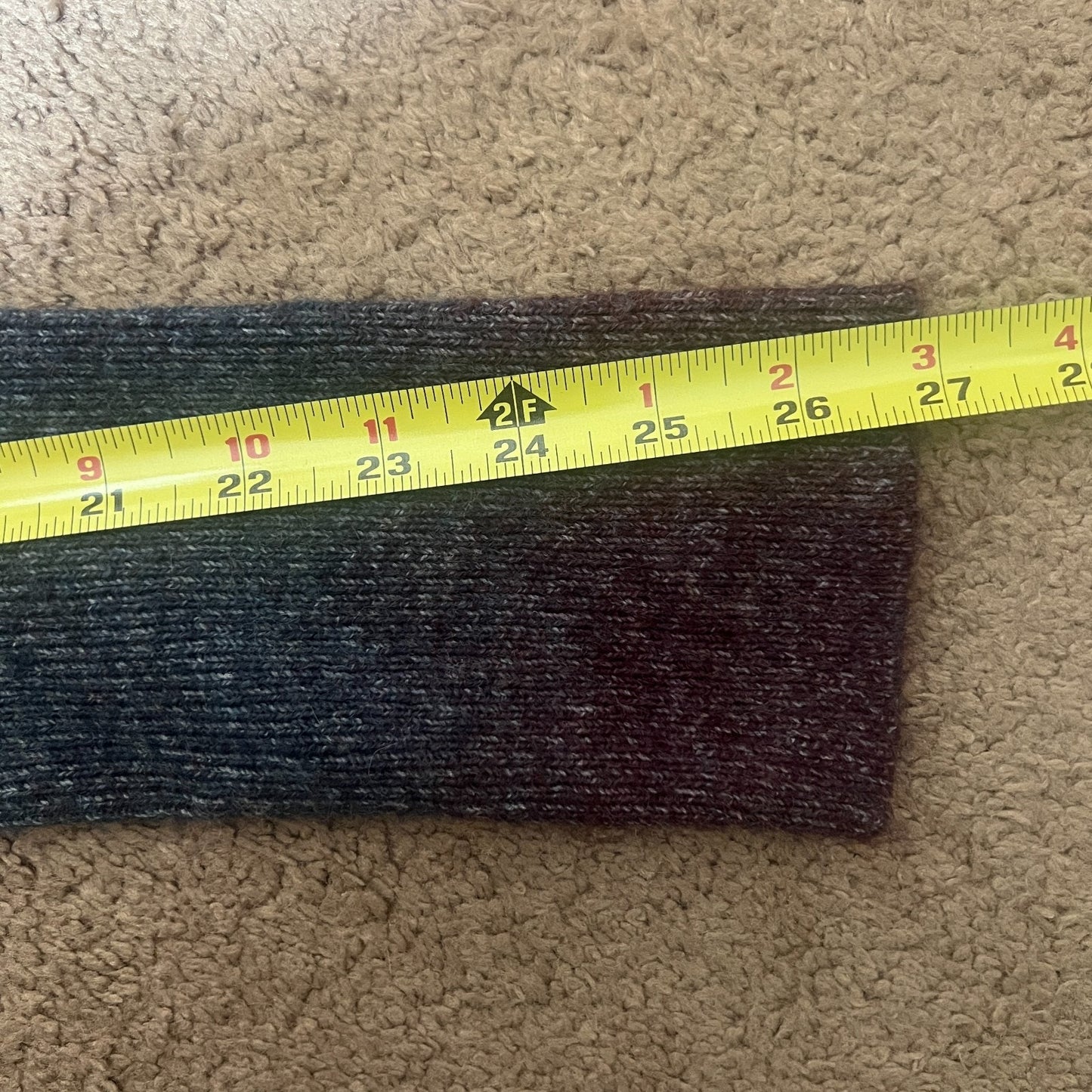 Womens Multi-color Ombre Mock Neck Sweater S Puff Sleeve Whimsigoth Twee Cozy