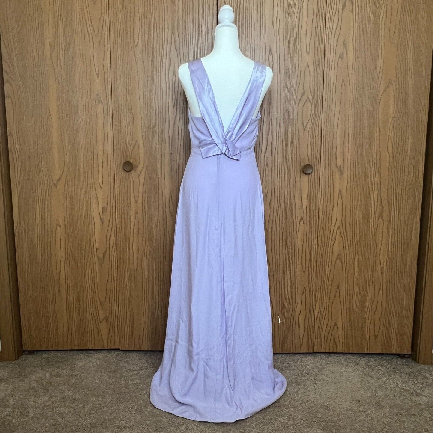 Vtg Y2K Alfred Angelo Maxi Dress Gown Lavender Iridescent Prom Bridesmaid Formal