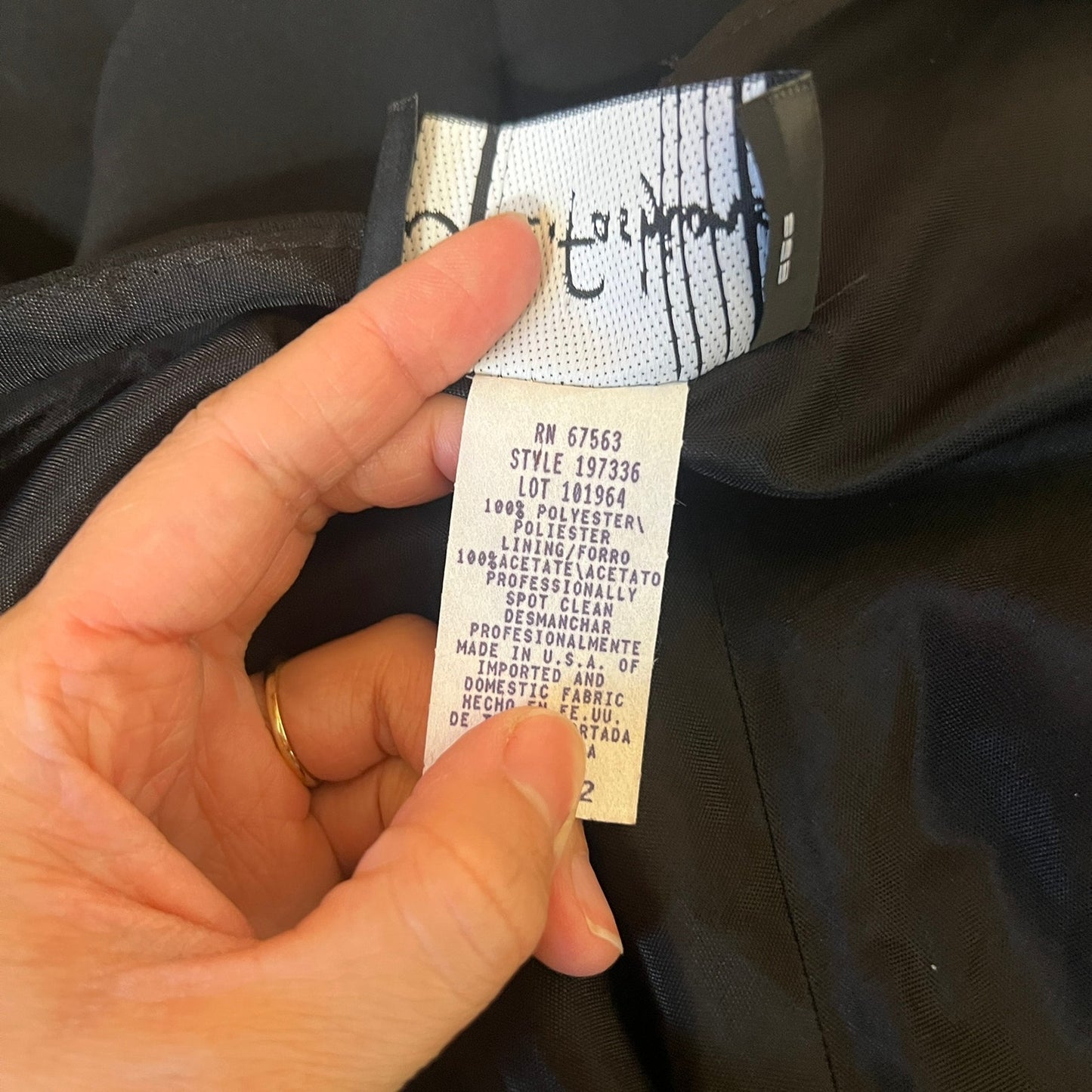 Vtg 90s SL Fashions Hankerchief Dress 12 Black Beaded Fairy Witchy Formal NYE Cocktail