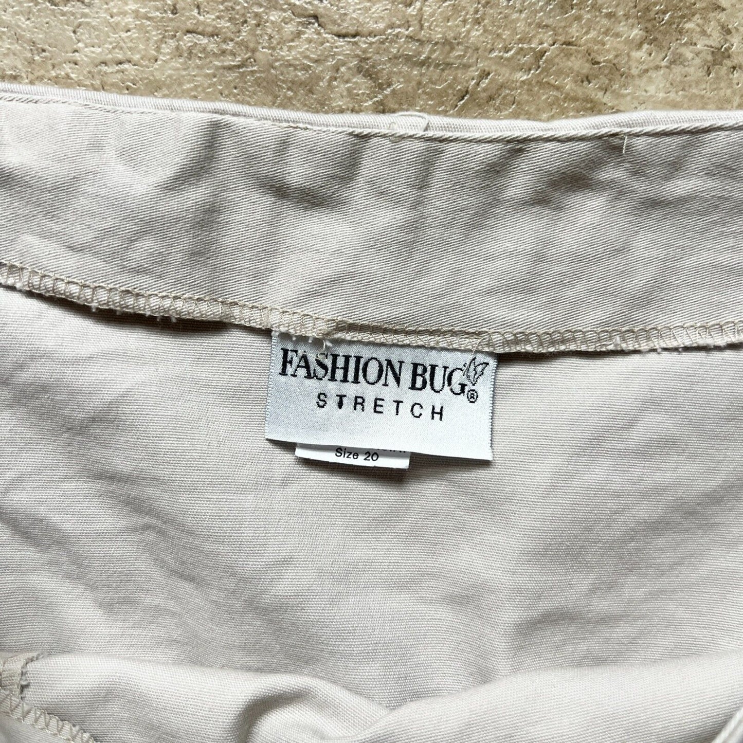 Vtg Y2K Fashion Bug Beige Mini Skirt 20 Outdoor Granola Girl Safari Minimalist