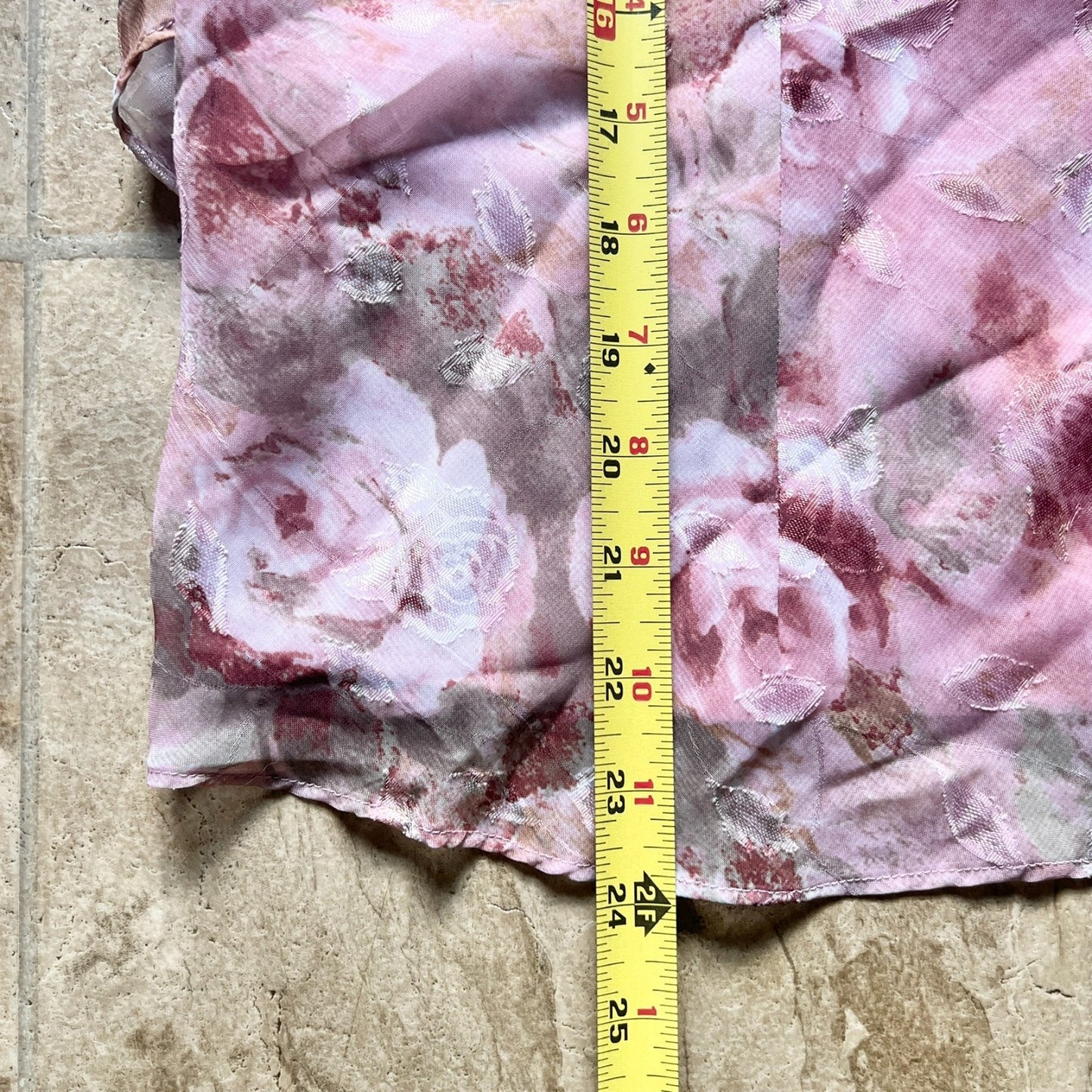 Vintage Deadstock Miss Dorby Floral Top 16P Pink Mesh Overlay Feminine Romantic