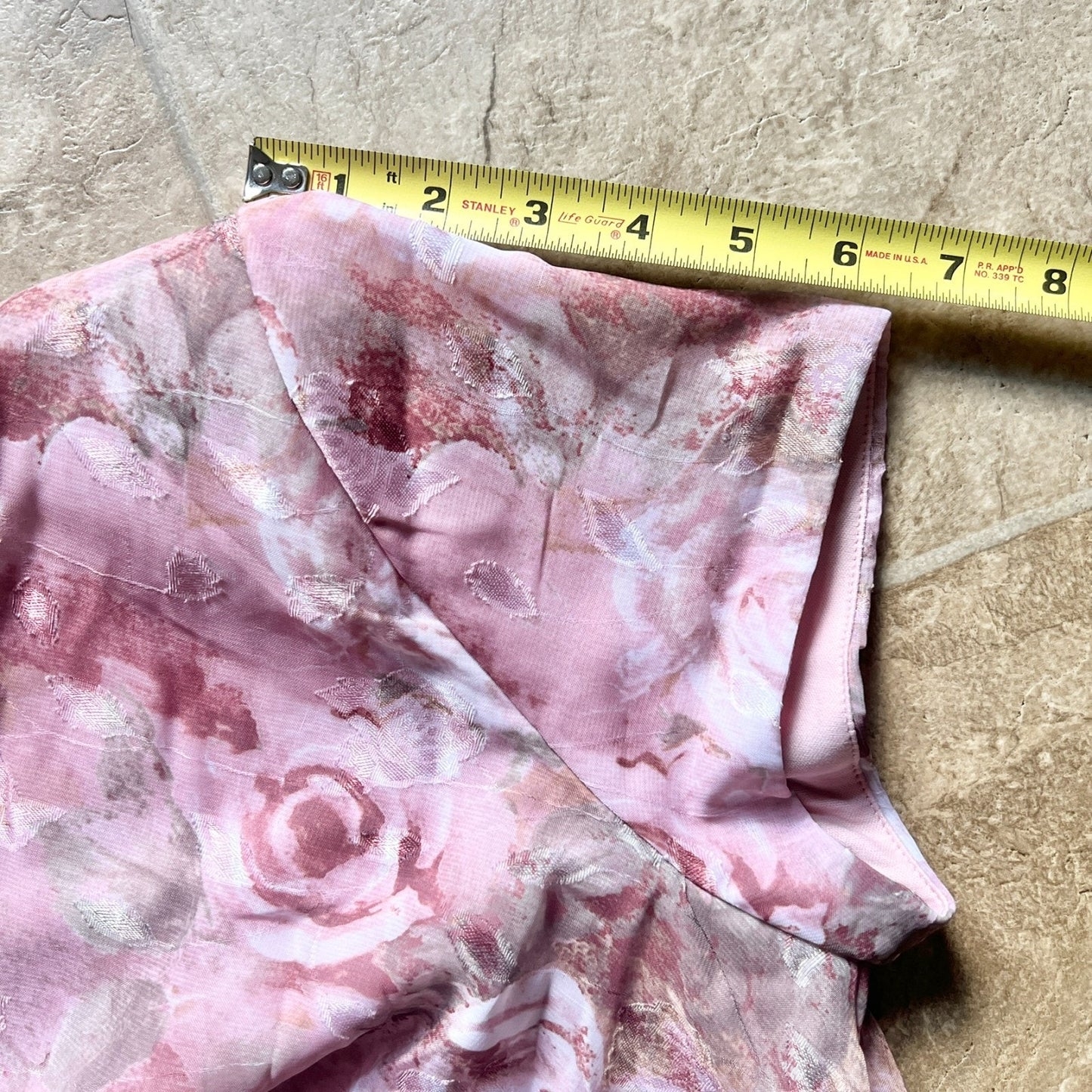 Vintage Deadstock Miss Dorby Floral Top 16P Pink Mesh Overlay Feminine Romantic