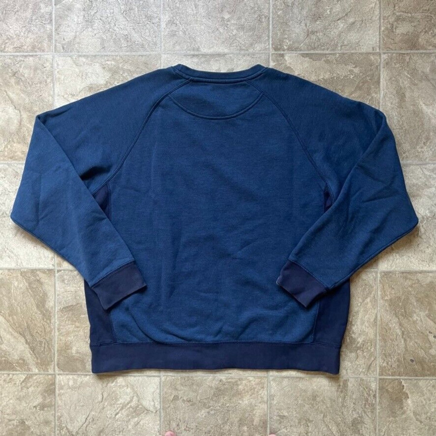 Vtg Russell Athletic Mens Sweatshirt Blue Embroidered Fleece Retro Preppy Sporty