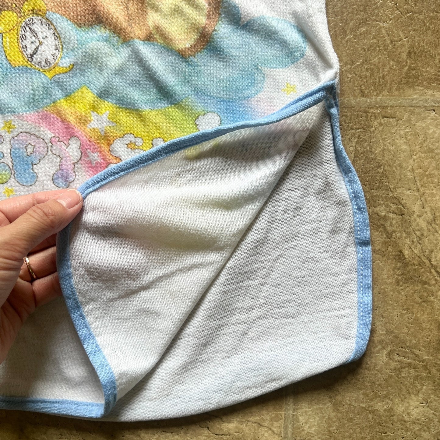 Vtg 80s Dr. Denton's Sleep Shirt 3 Teddy Bear Rainbow Dreamy Kidcore Nostalgic