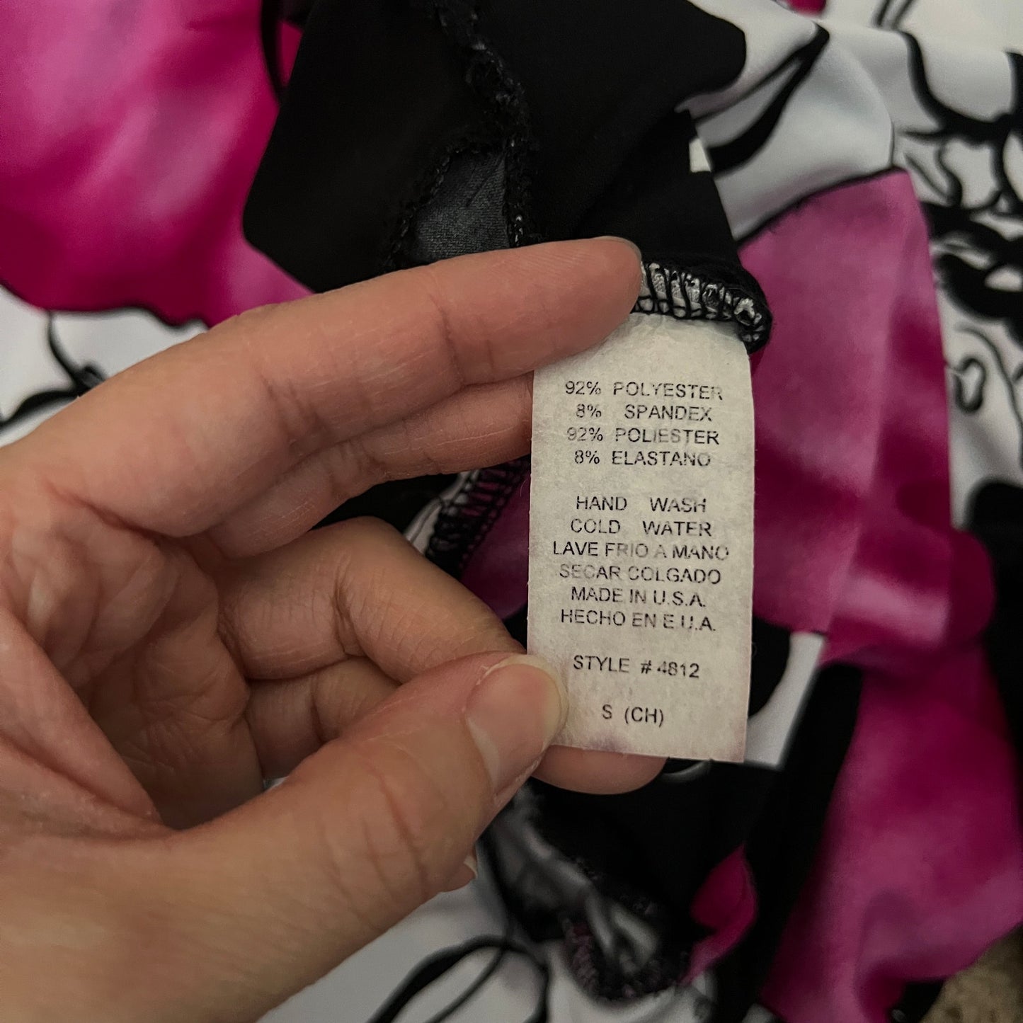 Vtg Y2K Babydoll Halter Dress Size S Black Pink Floral Slinky Feminine Fairy Resort