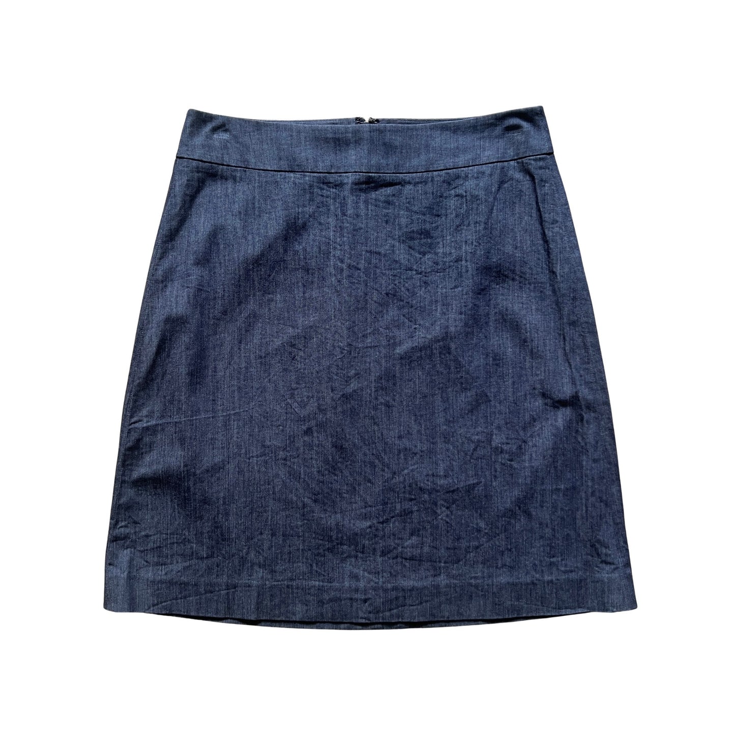 Vtg Y2K DKNY Mini Skirt 2 Denim Chambray Classic Minimalist Office Siren Formal