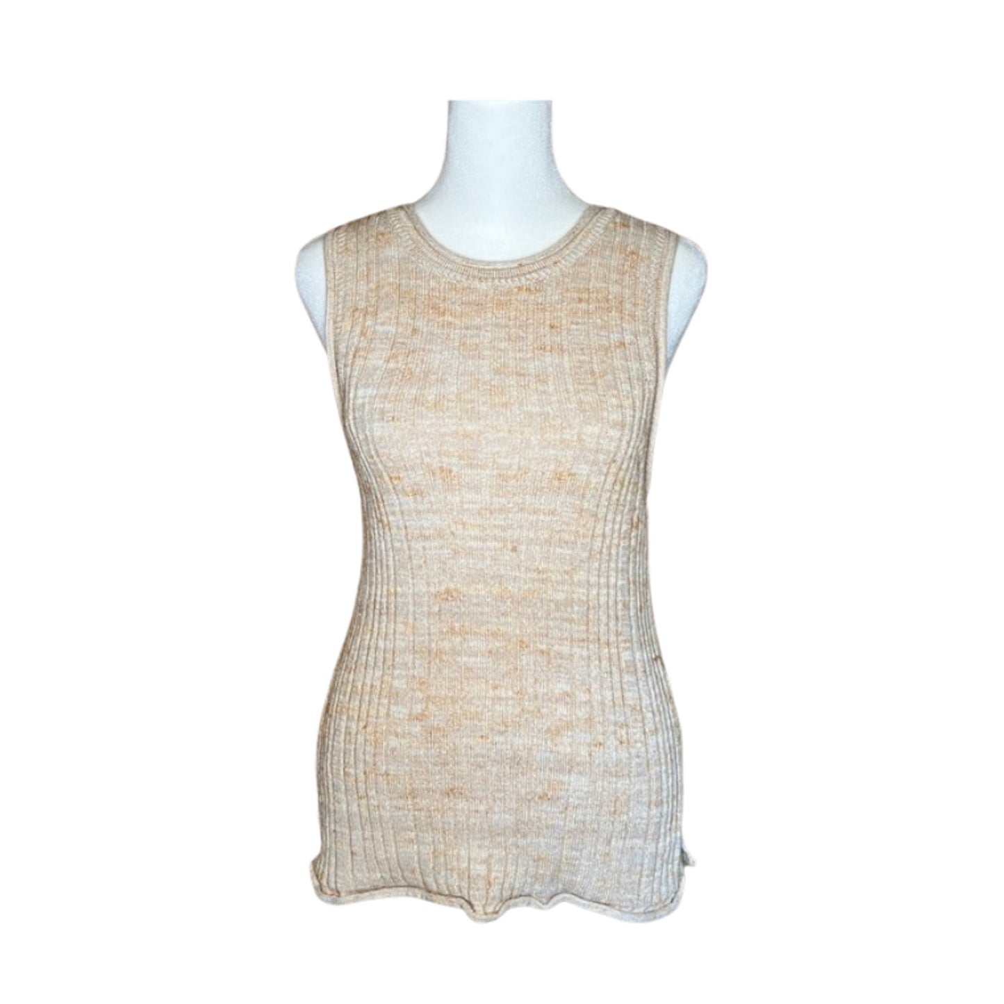 Pilcro Anthropologie Ribbed Knit Tank Top S Silk Blend Beachy Boho Minimalist