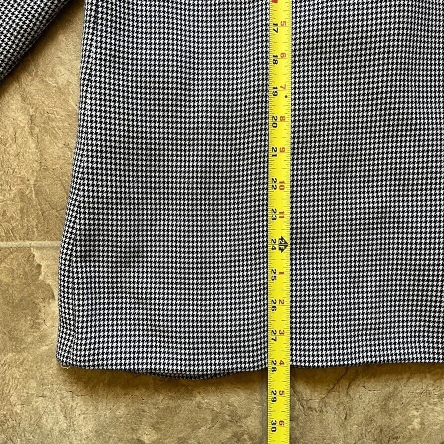 Vtg Womens Houndstooth Blazer 10 Office Corpcore Career Workwear Classic Preppy