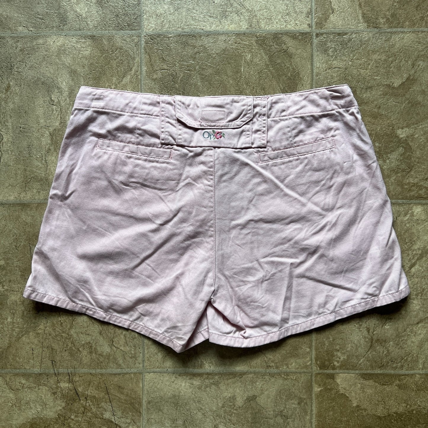 Vtg Y2K Op Pink Denim Shorts 9 Beachy Surf Coconut Girl Summer Festival Classic