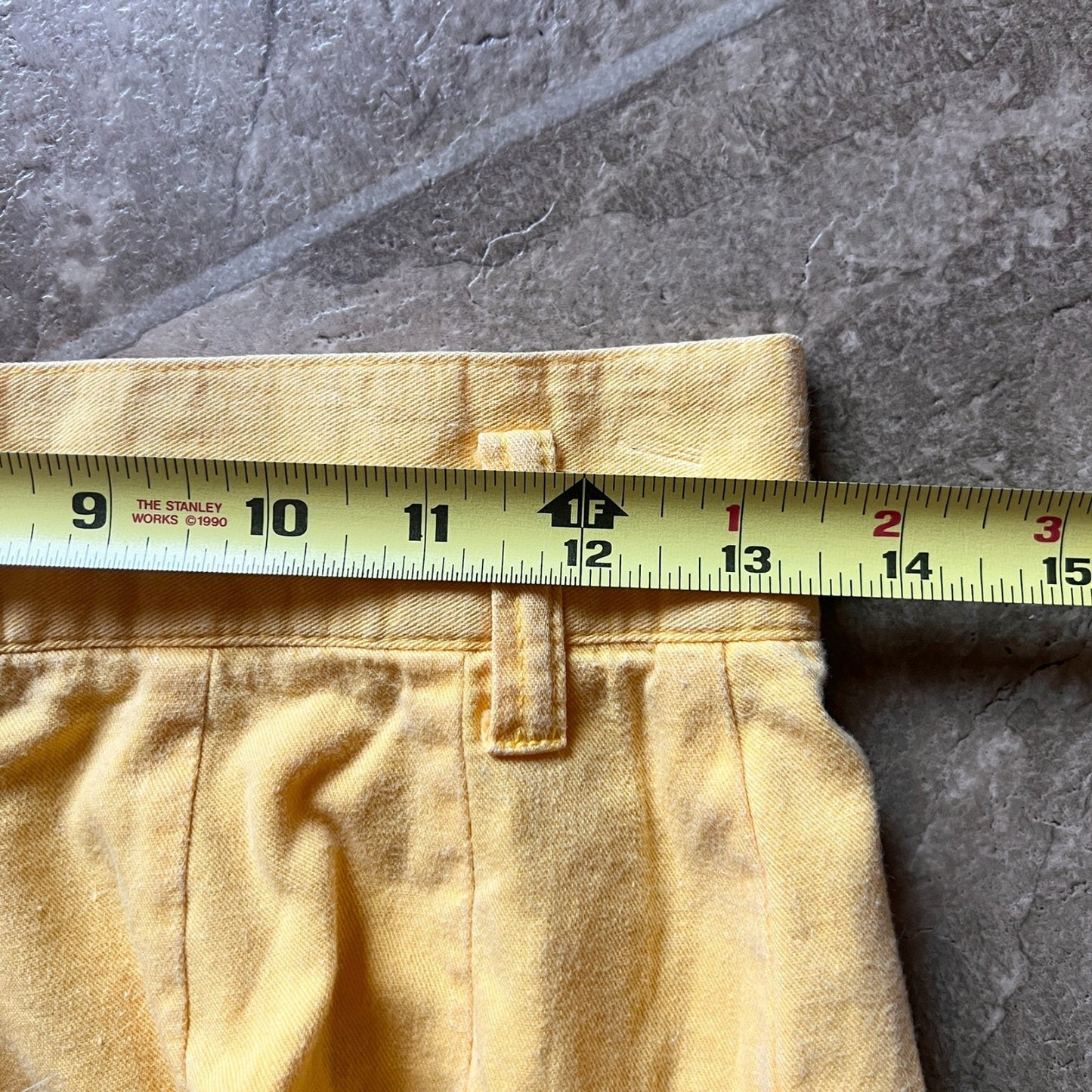 Vintage 90s Womens Sunshine Yellow Shorts 8 High Waisted Preppy Classic Coastal