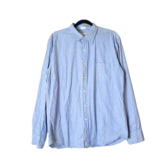J. Crew Mens Tailored Fit Striped Button-down Shirt L Classic Preppy Minimalist