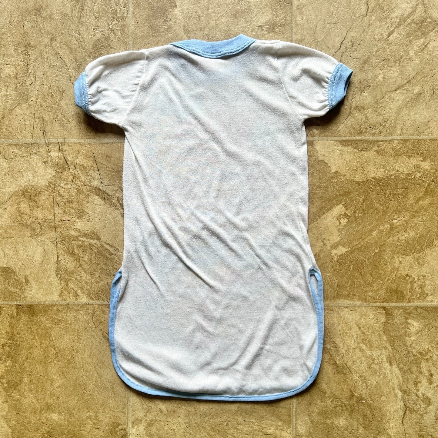 Vtg 80s Dr. Denton's Sleep Shirt 3 Teddy Bear Rainbow Dreamy Kidcore Nostalgic