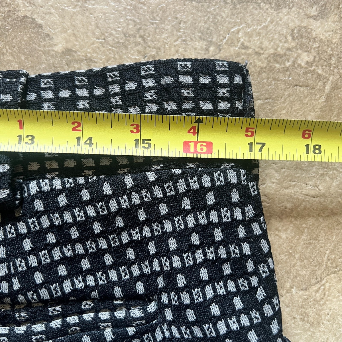 Vtg 70s Mens Double Knit Slacks Pants 38 Geometric Wide Leg Mod Disco Art Preppy