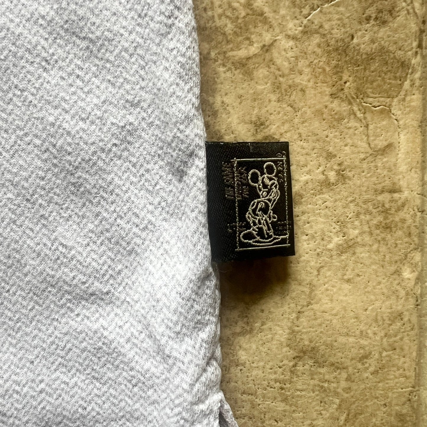 Vtg Disney World Mens Mickey Embroidered Polo T-Shirt Gray Golf Preppy Classic
