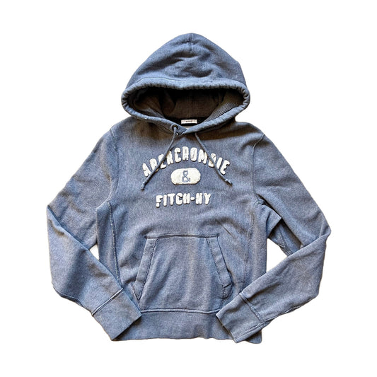Vintage Y2K Abercrombie & Fitch Mens Hoodie L Muscle Fit Gray