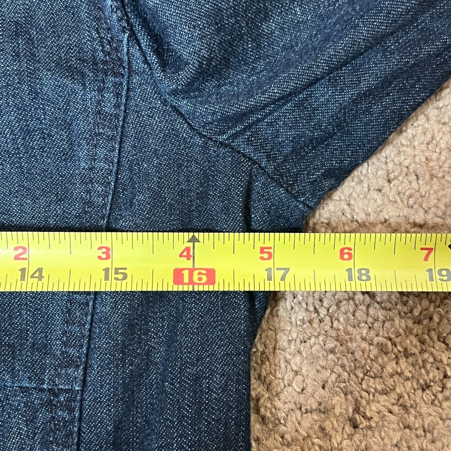 Ann Taylor Denim Ruffled Jacket Size 2P Y2K Office Siren Preppy Feminine Classic Formal