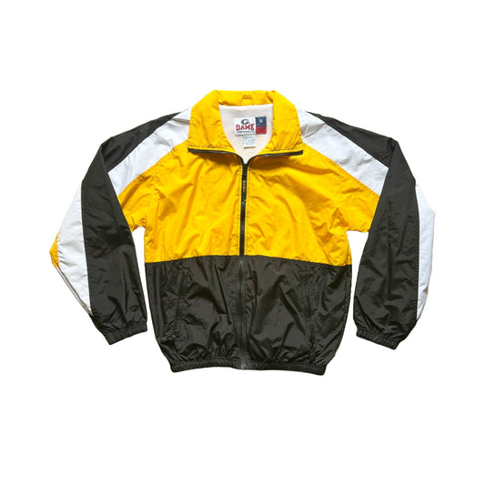 Vintage 90s Game Sportswear Mens Windbreaker Jacket Size S Yellow Black Colorblock