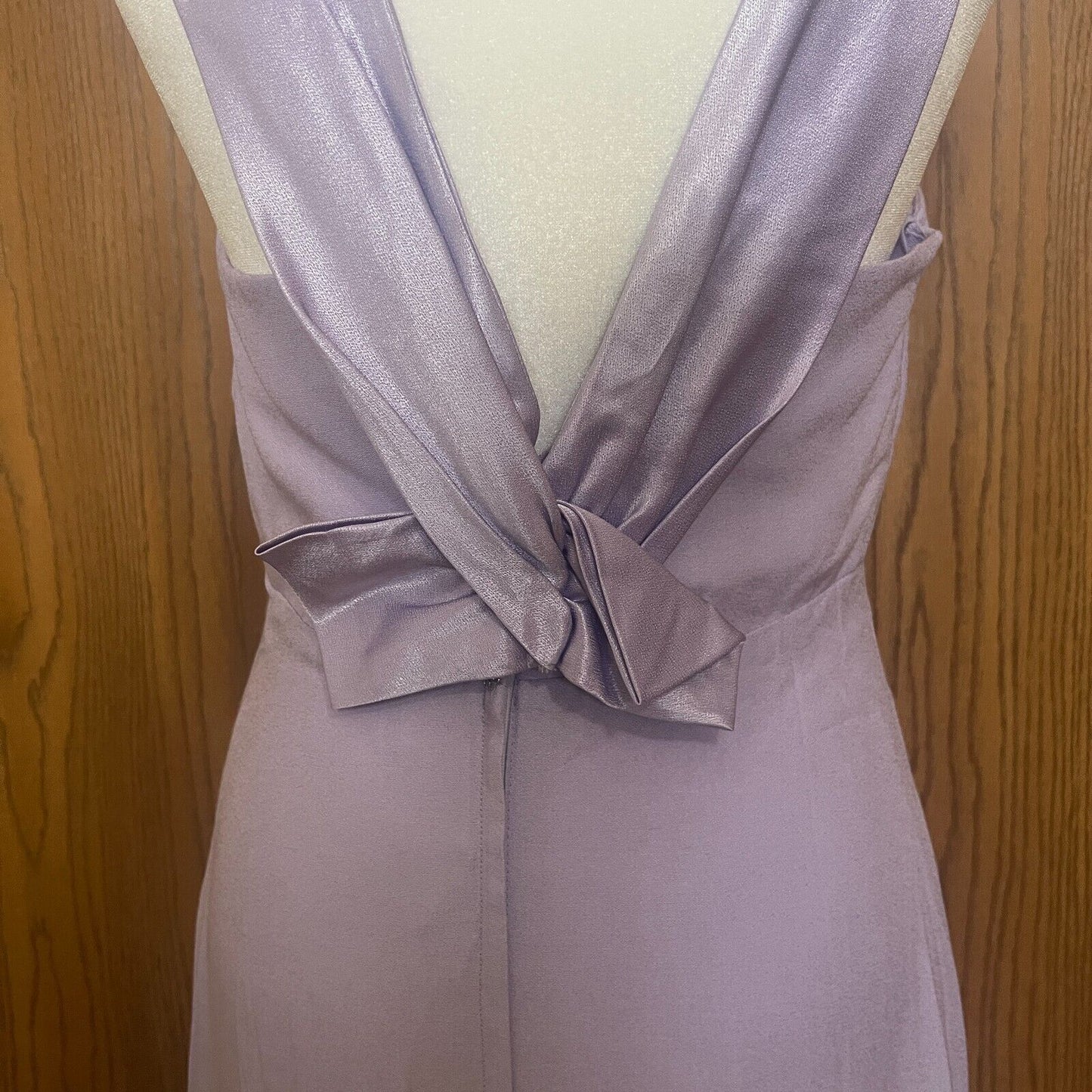 Vtg Y2K Alfred Angelo Maxi Dress Gown Lavender Iridescent Prom Bridesmaid Formal