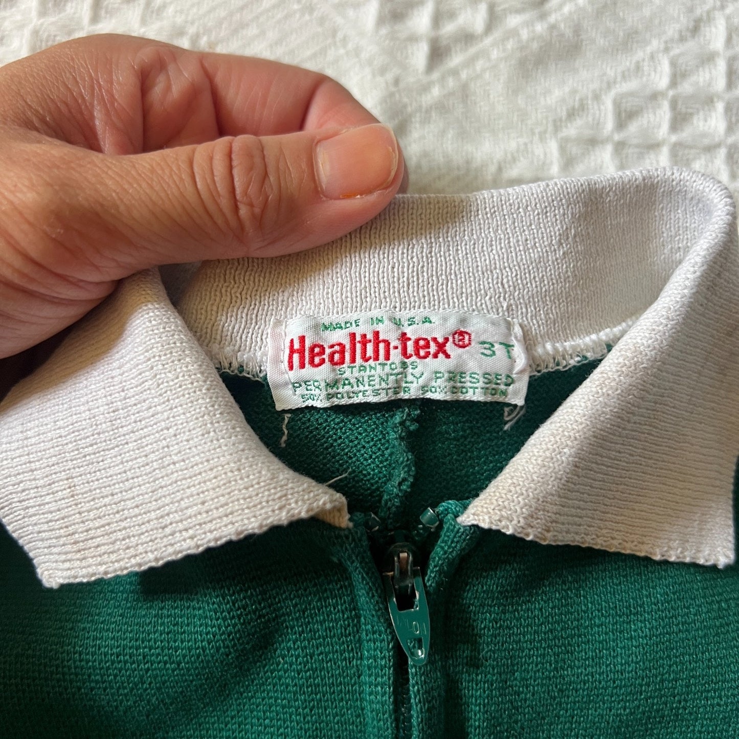 Vtg 70s Health-tex Stantogs Boys Jumpsuit 3T Bell Bottoms Funky Groovy Sporty
