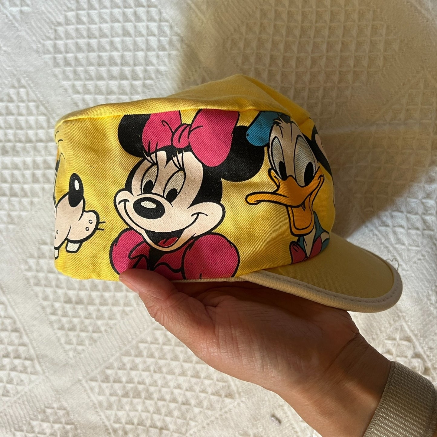 Vtg 80s Mickey & Friends Kids Painters Cap Multi-color Disney Retro Nostalgic