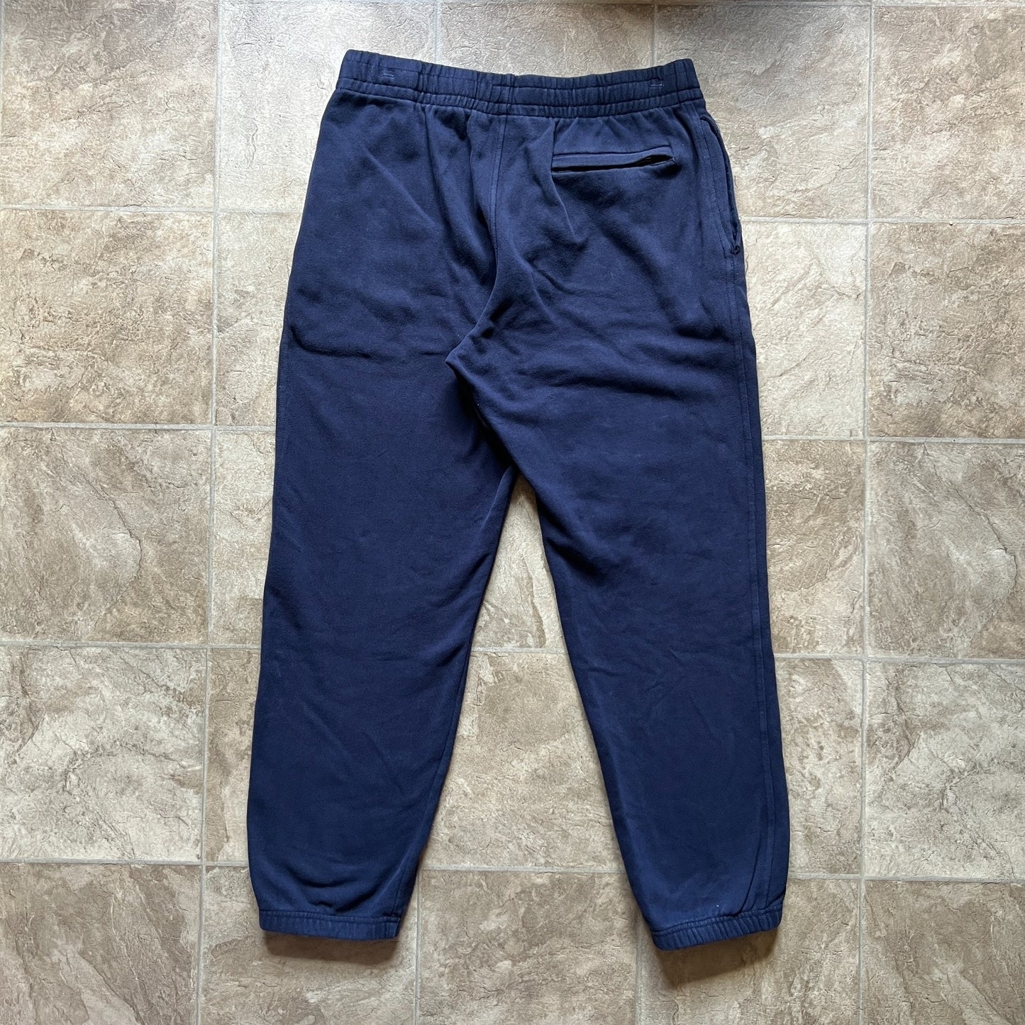 Vintage Y2K FILA Mens Jogger Sweatpants M Navy Logo Athleisure Sporty Loungewear