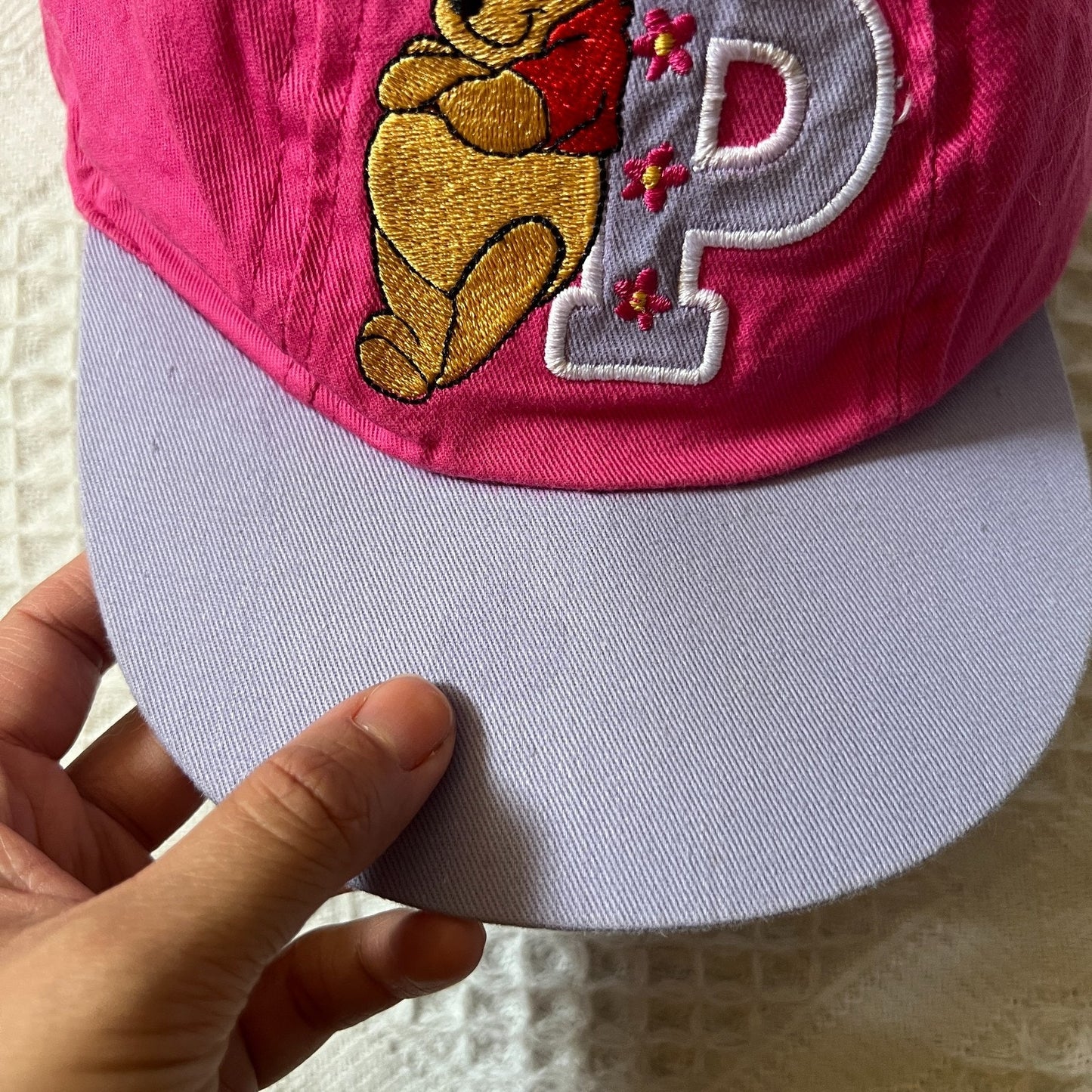 Vtg Y2K Winnie the Pooh Girls Baseball Cap Hat Embroidered Disney Nostalgic Fun