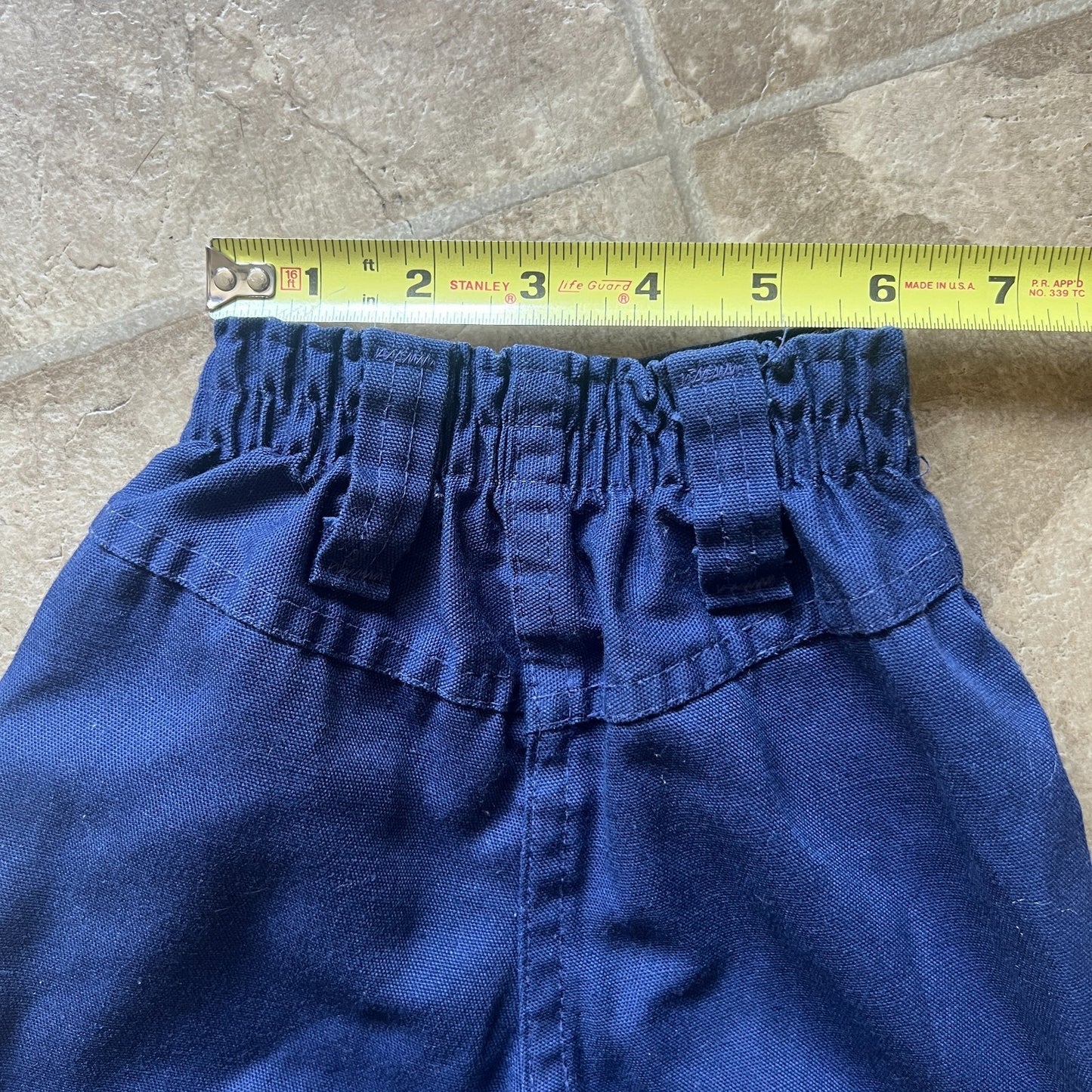 Vtg 70s Health-tex Boys Bell Bottom Pants 4 Blue High Waisted Preppy Academia