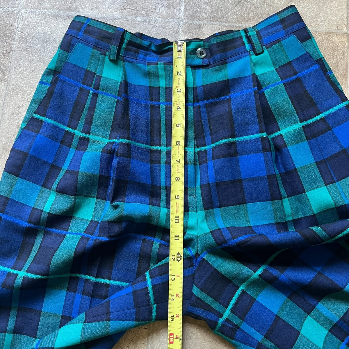 Vtg 70s Quisett Cove Tartan Plaid Wool Shorts Preppy Academia Collegiate Classic