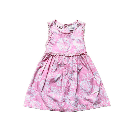 Vintage Girls Toddler Floral Dress Size 3T Pink Resort Vacation