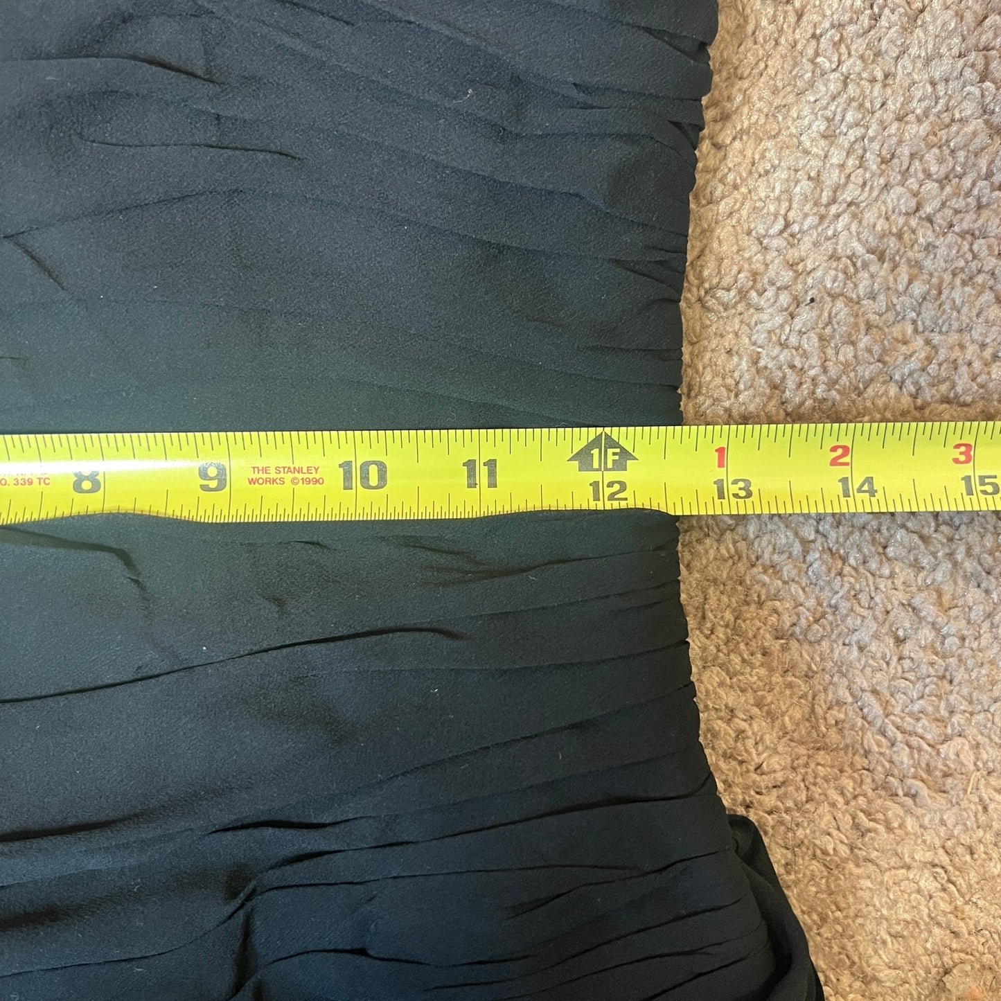 Vtg 80s Kate Unger Dress Size 4 Black 100% Silk Ruffled Formal NYE Party Cocktail