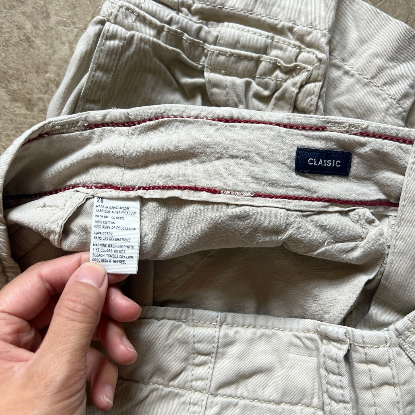 American Eagle Mens Cargo Shorts 28 Beige Baggy Skater Grunge
