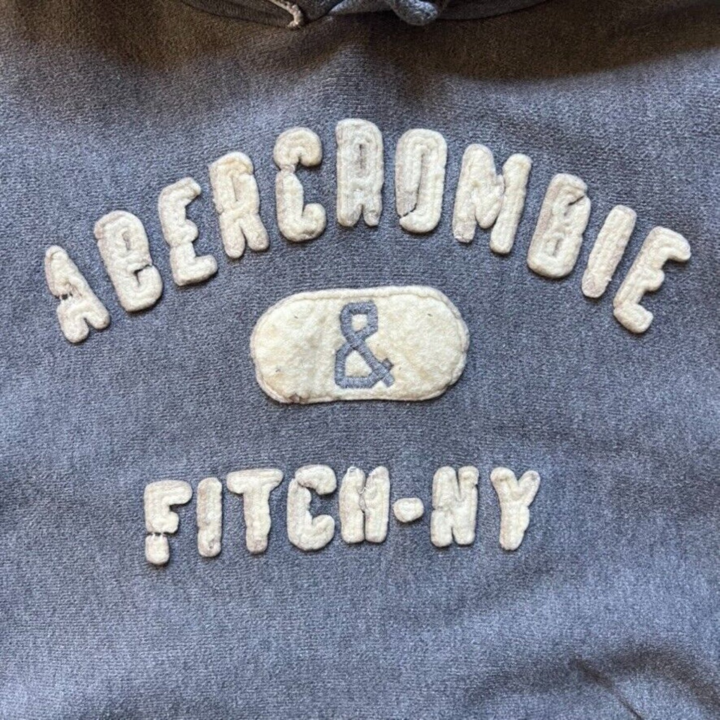 Vintage Y2K Abercrombie & Fitch Mens Hoodie L Muscle Fit Gray