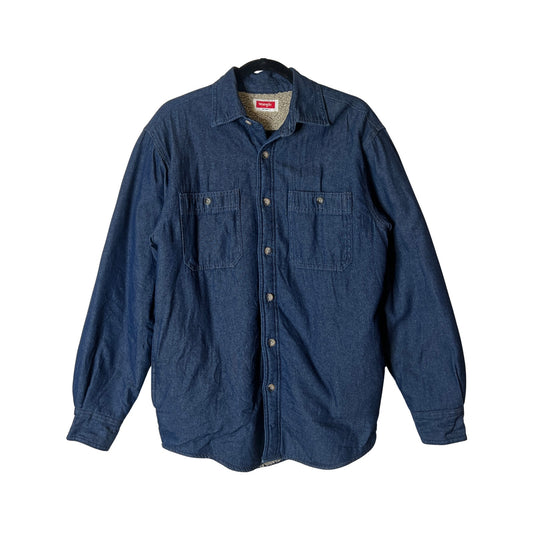 Wrangler Mens Sherpa Lined Denim Jacket S Classic Workwear Outdoor Cabincore